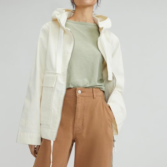Everlane Jackets & Blazers - Everlane The Canvas Organic Cotton Anorak Sz XS Bone NWT